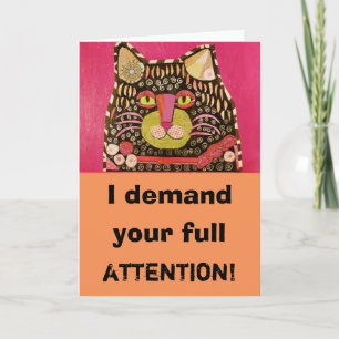 Humourous Greeting Card with Cool Cat
