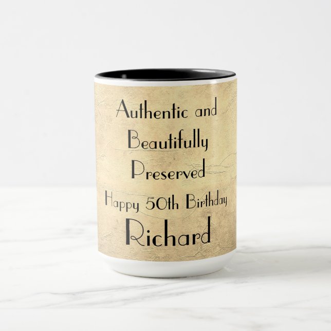 Humourous Happy 50th Birthday Mug (Center)
