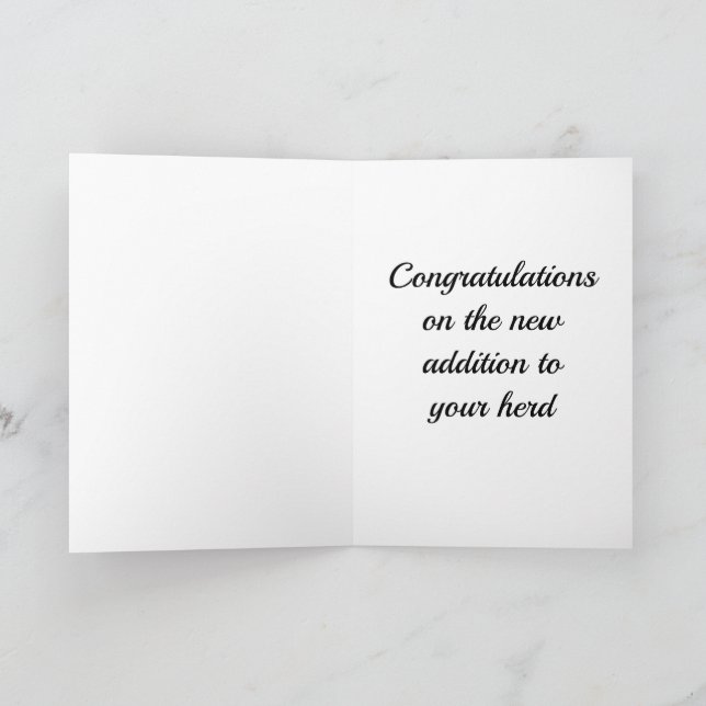 Humourous Horse Foal Smoking Cigar Greeting Card (Inside)