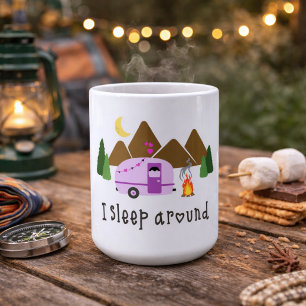 Humourous I Sleep Around Coffee Mug