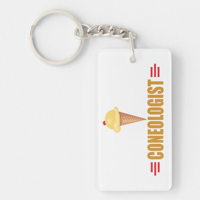 Humourous Ice Cream Key Ring (Front)