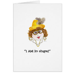 Humourous in shape Lady card