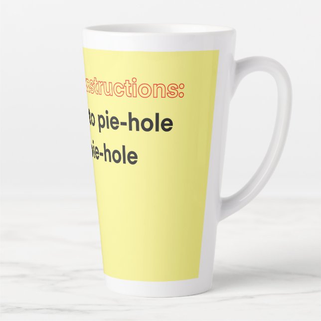 Humourous Instructional Coffee Mug (Right)