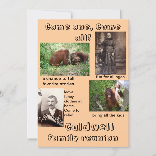 Humourous Invitations Family Reunion (Front)