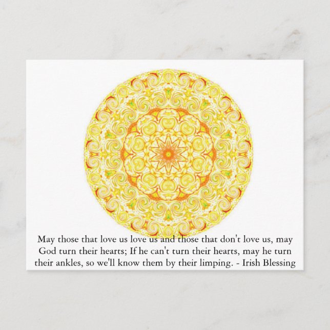 Humourous Irish Blessing from IRELAND Postcard (Front)