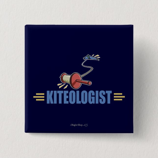 Humourous Kite Flying 15 Cm Square Badge (Front)