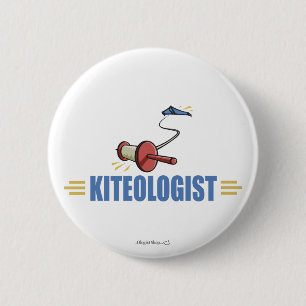 Humourous Kite Flying 6 Cm Round Badge