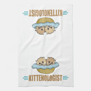 Humourous Kitten Lover Tea Towel