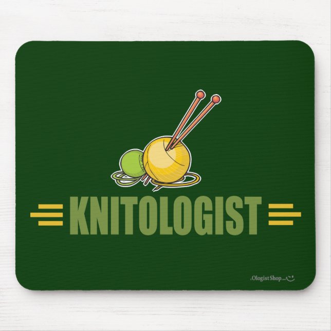 Humourous Knitting Mouse Pad (Front)