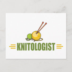 Humourous Knitting Postcard