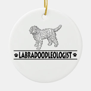 Humourous Labradoodle Ceramic Tree Decoration