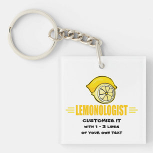 Humourous Lemon Lover Key Ring