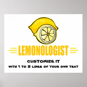 Humourous Lemon Lover Poster
