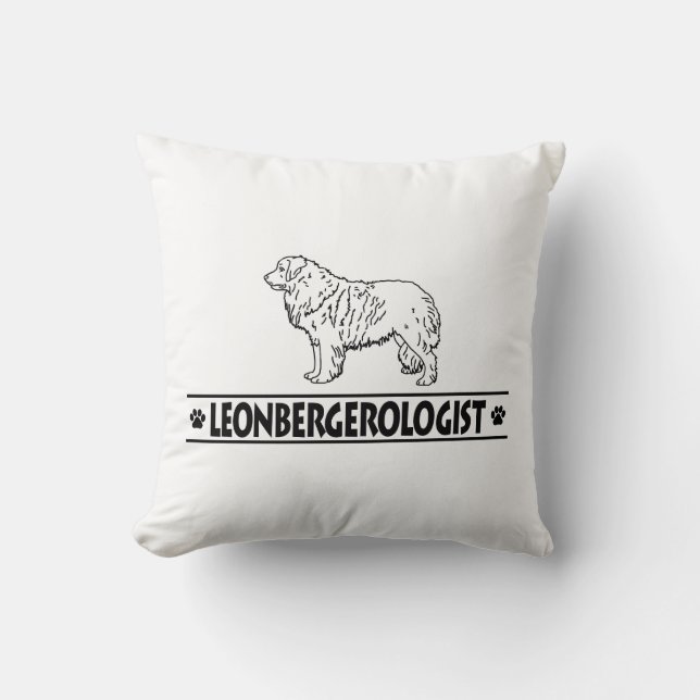 Humourous Leonberger Cushion (Front)