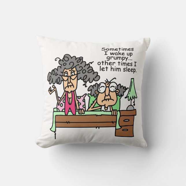 Humourous Let Grumpy Sleep Cushion (Front)