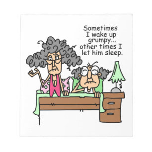 Humourous Let Grumpy Sleep Notepad