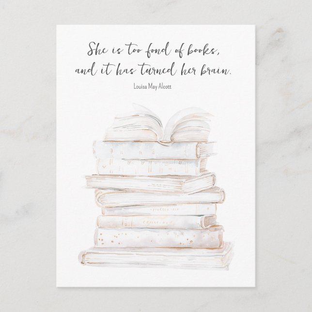 Humourous Little Women Book Lover Quote  Postcard (Front)