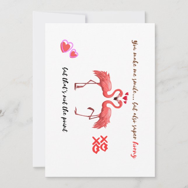 Humourous Love Card: Smiling, Flirty Card (Front)
