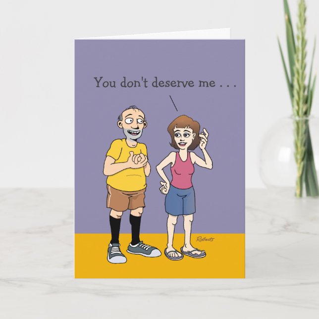 Humourous Lucky Husband Anniversary Card (Front)