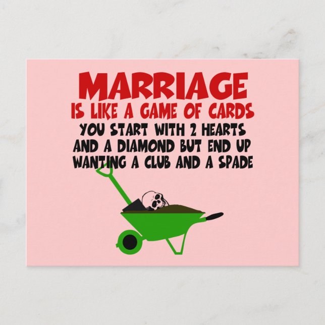 Humourous marriage postcard (Front)