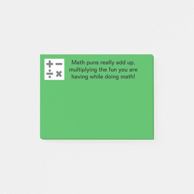 Humourous Math Post-It Notes (Front)