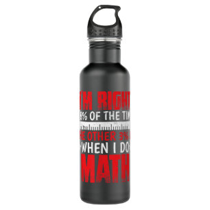 Humourous Math Teacher Student Mathematics Lover 710 Ml Water Bottle