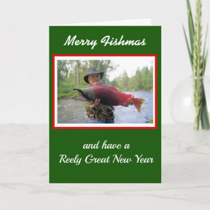 Humourous Merry Fishmas Your Fishing Photo Picture Card