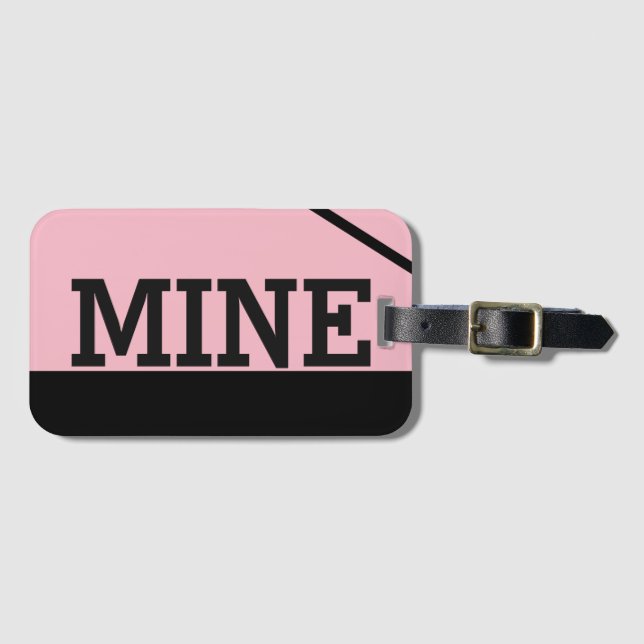 Humourous "Mine" Luggage Tag (Front Horizontal)