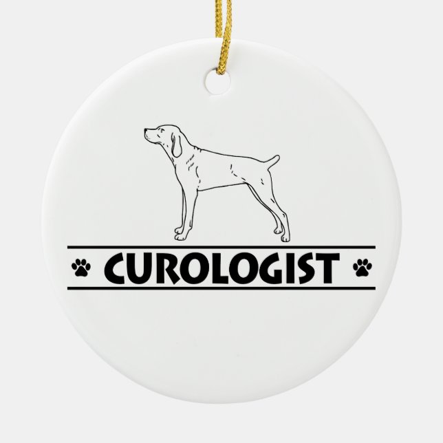 Humourous Mountain Cur Ceramic Tree Decoration (Front)
