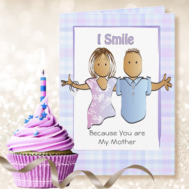 Humourous Mum Mother Funny Cartoon Ethnic Birthday Card (Creator Uploaded)