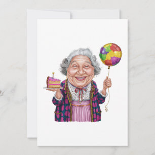 Humourous Nana Birthday Cake Slice Card