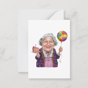 Humourous Nana Birthday Cake Slice Card