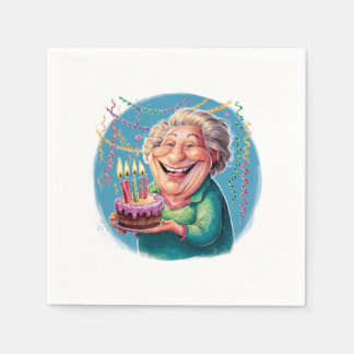 Humourous Nana Birthday Party Napkin