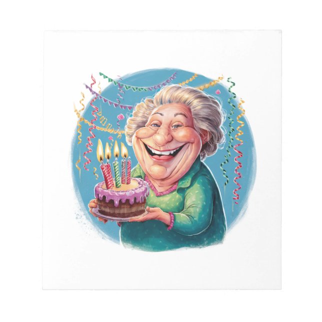 Humourous Nana Birthday Party Notepad (Front)