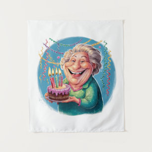 Humourous Nana Birthday Party Tapestry