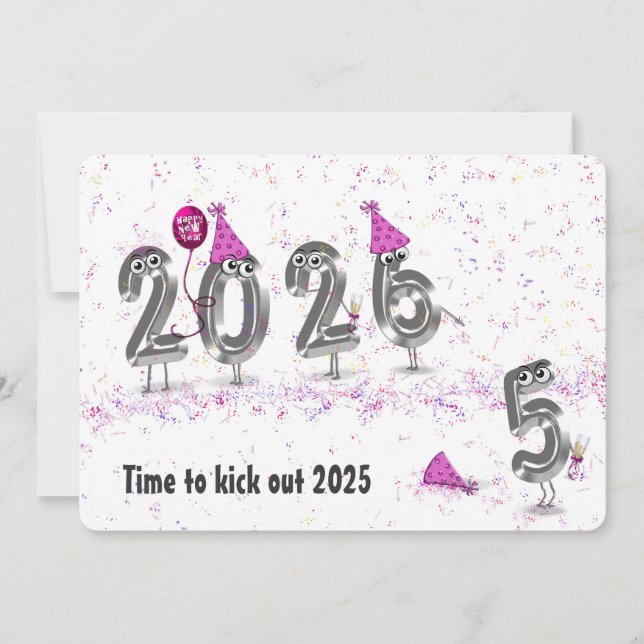 Humourous New Year Party 2026 Invitation (Front)