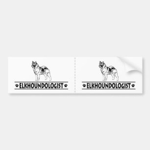 Humourous Norwegian Elkhound Bumper Sticker