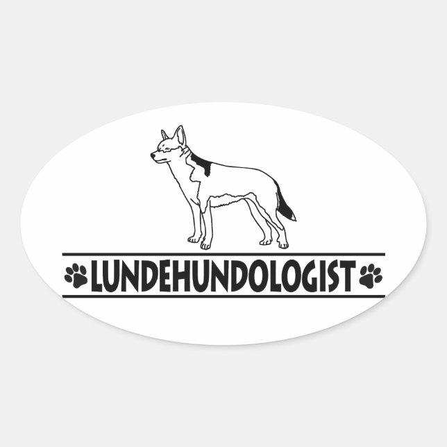 Humourous Norwegian Lundehund Oval Sticker (Front)