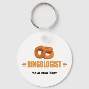 Humourous Onion Ring Title Key Ring