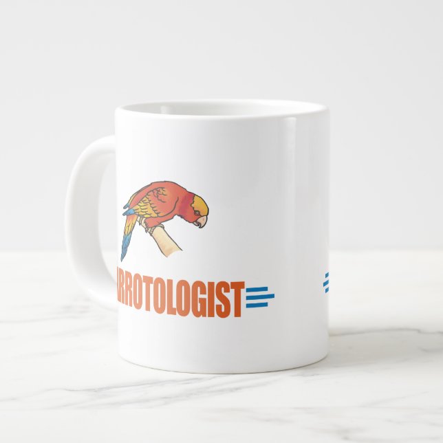 Humourous Parrot Lover Large Coffee Mug (Front Left)