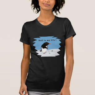Humourous Penguin Playing Golf T-Shirt