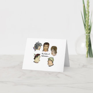 Humourous Perks of Halloween Folded Greeting Card
