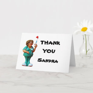 Humourous Personalizable Nurses Thank You Card