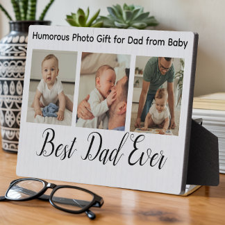 Humourous Photo Gift /Custom Funny Best Dad Ever Plaque