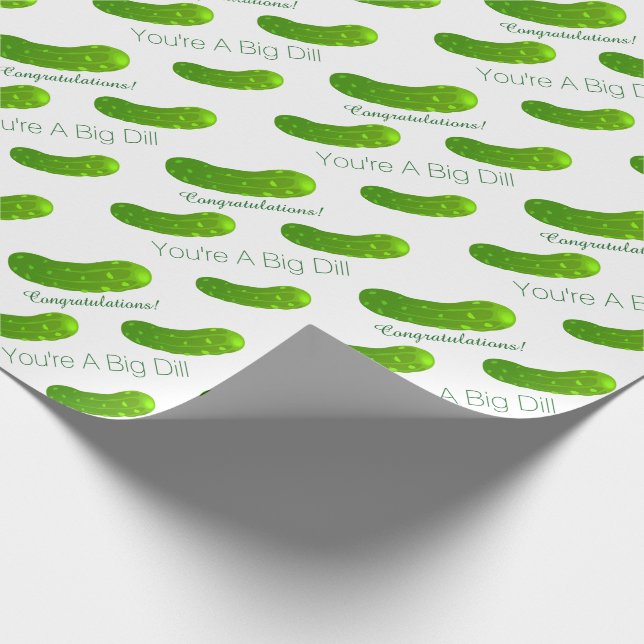 Humourous Pickle Congratulations Wrapping Paper (Corner)