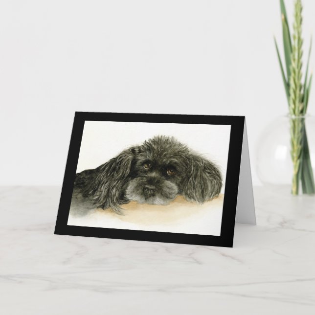 Humourous Poodle Father's Day Card (Front)