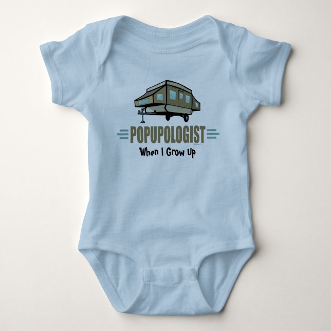 Humourous Pop Up Camper Baby Bodysuit (Front)
