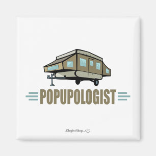 Humourous Pop Up Camper Magnet