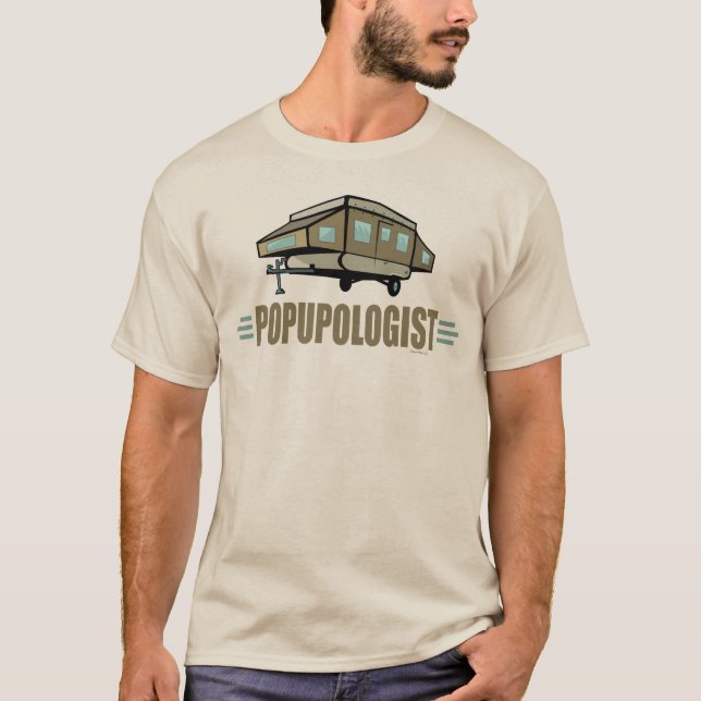 Humourous Pop Up Camper T-Shirt (Front)