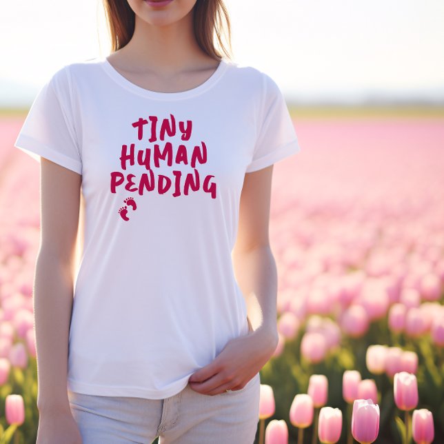 Humourous pregnancy fingerprint burgundy T-Shirt Tri-Blend Shirt (Creator Uploaded)